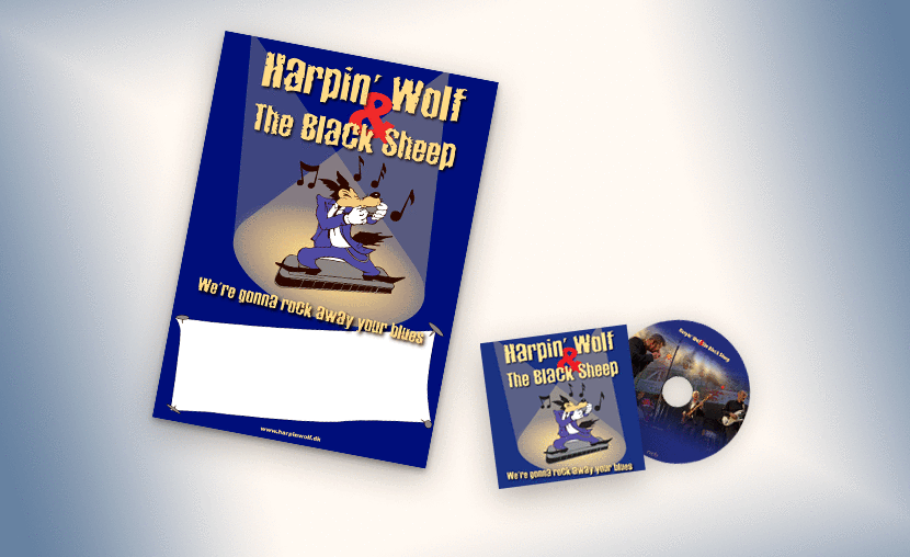 Harpin Wolf plakat, cover og cd design